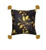 Grey Floral Velvet 16 x 16 Inches Cushion Cover