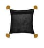 Grey Floral Velvet 16 x 16 Inches Cushion Cover