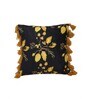 Grey Floral Velvet 16 x 16 Inches Cushion Covers (Set of 2)
