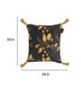 Grey Floral Velvet 16 x 16 Inches Cushion Covers with Tassels (Set of 5)