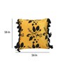 Yellow & White Floral Velvet 16 x 16 Inches Cushion Covers (Set of 2)
