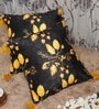 Grey Floral Velvet 16 x 16 Inches Cushion Covers with Tassels (Set of 2)