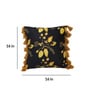 Grey Floral Velvet 16 x 16 Inches Cushion Covers (Set of 2)
