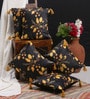 Grey Floral Velvet 16 x 16 Inches Cushion Covers with Tassels (Set of 5)