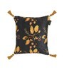 Grey Floral Velvet 16 x 16 Inches Cushion Covers with Tassels (Set of 2)