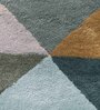 Multicolor Geometric Wool 8 ft x 10 ft Hand Tufted Carpet