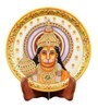 Multiclor Marble Hanuman Round Plate with stand