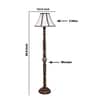 Multiclored Cotton Wooden Floor Lamp