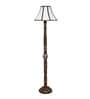 Multiclored Cotton Wooden Floor Lamp