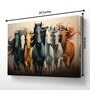 Multicolor  7 Running Horses Gallery  Landscape Painting