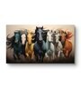 Multicolor  7 Running Horses Gallery  Landscape Painting