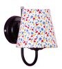 Multicolor  conical  cotton wall mounted lamp with Black Base
