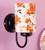 Multicolor  cotton wall mounted lamp with Black Base