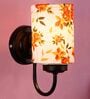 Multicolor  cotton wall mounted lamp with Black Base