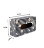 Blue Megurite Resin Printed Wooden Tissue Paper Holder Box for Dining Room