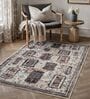 Multicolor Silk 5 X 3 Feet Abstract  Rectangle Carpet