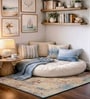 Multicolor Silk 5 X 3 Feet Abstract  Rectangle Carpet