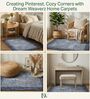 Multicolor Silk 5 X 3 Feet Abstract  Rectangle Carpet