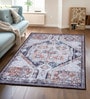 Multicolor Silk 6 X 4 Feet Abstract  Rectangle Carpet