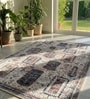Multicolor Silk 6 X 4 Feet Abstract  Rectangle Carpet