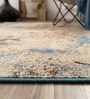 Multicolor Silk 6 X 4 Feet Abstract  Rectangle Carpet