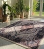 Multicolor Silk 6 X 4 Feet Abstract  Rectangle Carpet