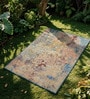 Multicolor Silk 6 X 4 Feet Abstract  Rectangle Carpet