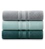 Multicolor Soft Cotton 500 GSM Solid Bath Towel Pack Of 3