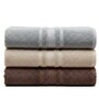 Multicolor Soft Cotton 500 GSM Solid Bath Towel Pack Of 3