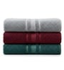 Multicolor Soft Cotton 500 GSM Solid Bath Towel Pack Of 3