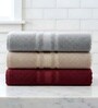 Multicolor Soft Cotton 500 GSM Solid Bath Towel Pack Of 3