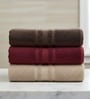 Multicolor Soft Cotton 500 GSM Solid Bath Towel Pack Of 3