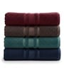 Multicolor Soft Cotton 500 GSM Solid Bath Towel Pack Of 4