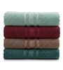 Multicolor Soft Cotton 500 GSM Solid Bath Towel Pack Of 4