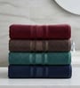 Multicolor Soft Cotton 500 GSM Solid Bath Towel Pack Of 4