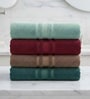 Multicolor Soft Cotton 500 GSM Solid Bath Towel Pack Of 4
