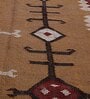 Multicolor Wool & Jute 5 ft X 8 ft Hand Woven Dhurrie
