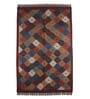 Multicolor Wool & Jute 5 ft X 8 ft Hand Woven Dhurrie