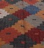 Multicolor Wool & Jute 5 ft X 8 ft Hand Woven Dhurrie