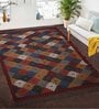 Multicolor Wool & Jute 5 ft X 8 ft Hand Woven Dhurrie