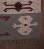 Multicolor Wool & Jute 5 ft X 8 ft Hand Woven Dhurrie
