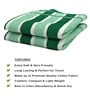 Green 100 % Cotton Patterned 220 GSM Bath Towel