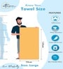 Green 100 % Cotton Patterned 220 GSM Bath Towels (set of 3)