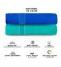 Multicolor 100 % Cotton Solid 370 GSM Bath Towels (Set of 2) Aquacado Collection
