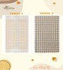 Multicolor 100% Cotton Patterned 220 GSM Bath Towels (set of 2)