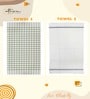 Multicolor 100% Cotton Patterned 220 GSM Bath Towels (set of 2)