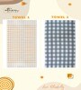 Multicolor 100% Cotton Patterned 220 GSM Bath Towels (set of 2)