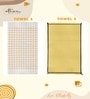 Multicolor 100% Cotton Patterned 220 GSM Bath Towels (set of 2)