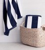 Blue and White 100% Cotton Striped 550 GSM Big Turkish Beach Towel