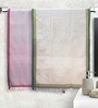Multicolor 100% Cotton Solid 220 GSM Towels (Set of 2)